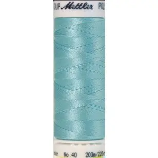 Broderitråd Mettler Poly Sheen blank i Aqua - Broderitråd og Diverse tråd