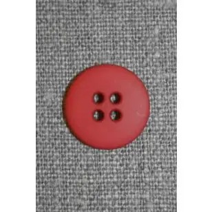 4-huls knap koral-orange, 18 mm. - Knapper Rød/lyserød/lilla