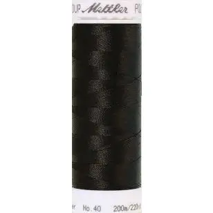 Broderitråd Mettler Poly Sheen blank i Sort - Broderitråd og Diverse tråd