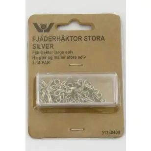 Hægte og malle, mellem-Sølv - Spænder og hægter