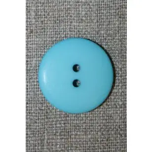 2-huls knap lys turkis, 23 mm. - Knapper Blå, turkis og petrol