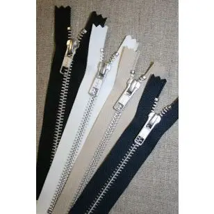 15 cm. metallynlås YKK 6 mm. - Lynlåse fast / Ikke delbar