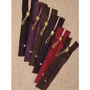 09 cm lynlås m/guld vedhæng - Tilbud lynlåse