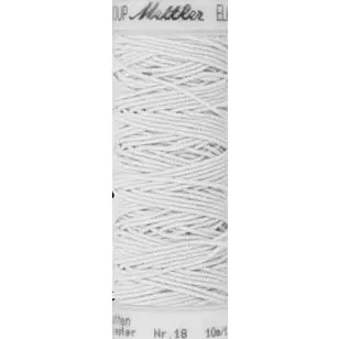 Elastik tråd 10 meter i Hvid - Mettler - Elastiktråd og elastisk tråd