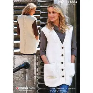 111564 Lang vest m/lommer - Pind 7-8