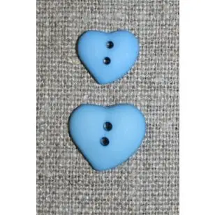 Asymetrisk hjerteknap, lyseblå i12 mm - Tilbud knapper