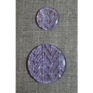 Knap m/glimmer zigzag, lyselilla i 2 str. - Knapper Rød/lyserød/lilla