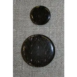 Knap m/glimmer zigzag, koksgrå - 