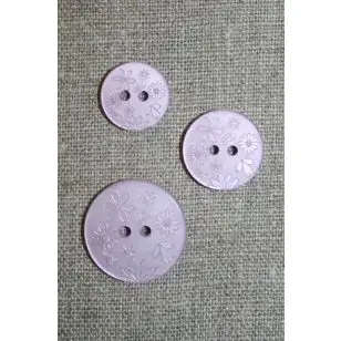 Knap m/blomster, lys syren - Knapper Rød/lyserød/lilla