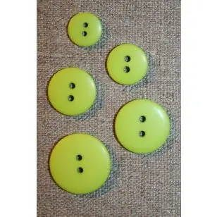 Lime 2-huls knap i 5 str. - Knapper Grøn, gul og orange