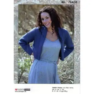 76424 Kort trøje i ribstrik - Pind 3-3½