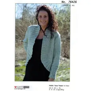 76426 Trøje m/ brede ribkanter - Pind 4-4½