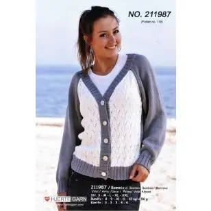 211987 Trøje i 2-farver - Pind 3-3½