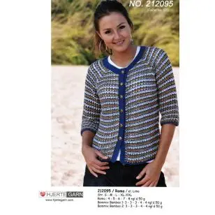 212095 Cardigan i Roma & Bommix Bamboo - Pind 4-4½