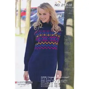 212538 Sweater m/mønster - Pind 5-5½