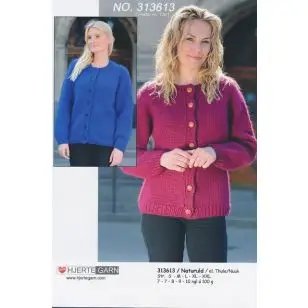313613 Glatstrikket trøje - Strikopskrifter Dame