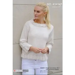 414147 Blusseronne m/3/4 ærmer - Pind 5-5½