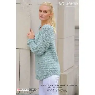 414150 Sweater m/ret-riller - Pind 4-4½
