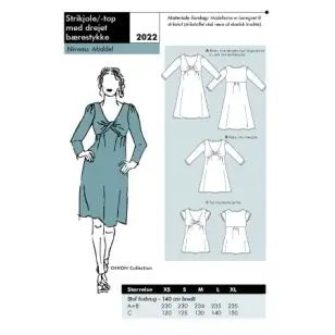 Onion 2022- Strikkjole/-top med drejet bærestykke - Tilbud diverse sytilbehør