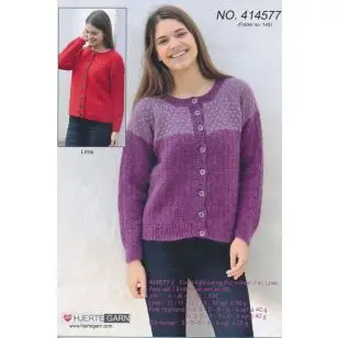 414577 Cardigan m/sømandsbobler - Pind 5-5½