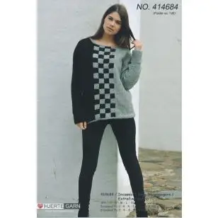 414684 Sweater m/skaktern - Pind 5-5½