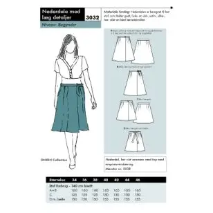 Onion 3032- Nederdel med læg detaljer - Nederdele