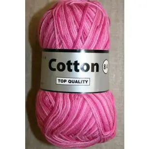 Flerfarvet Cotton 8/4 pink lyserød - P: 2½-3½ Cotton 8/4 print