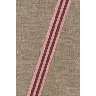 Bånd grosgrain stribet rosa brun - Gjordbånd, bændel og sportsbånd