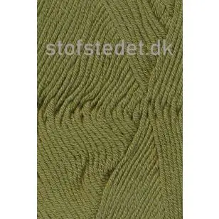 Merino Cotton - Uld/bomuld i Oliven - P: 3½-4 - Merino Cotton