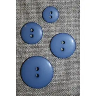2-huls knap i støvet blå i 4 str. - Tilbud knapper