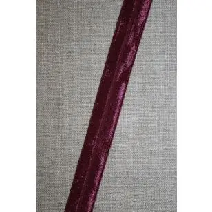 Foldeelastik vinrød - Foldeelastik, foldebånd, uldbånd
