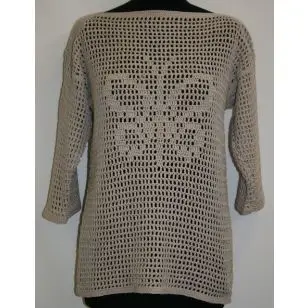 Bluse model Carmen hæklet i Alicante / Arezzo Lin - Inspiration strik