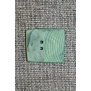 Firkantet batik knap lysegrøn grå - Knapper Grøn, gul og orange