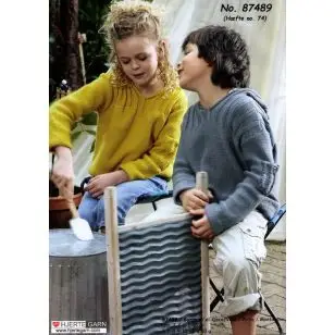 87489 Hættesweater - Pind 4-4½