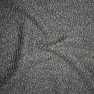 Jacquard i sort med struktur mønster - Uld