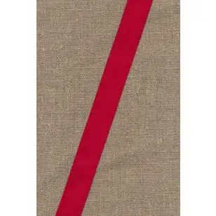 Bomuldsbånd - Gjordbånd sildebensvævet i rød, 20 mm. - Gjordbånd, bændel og sportsbånd