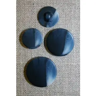 Rund knap meleret i denim og marine i 3 str. - 