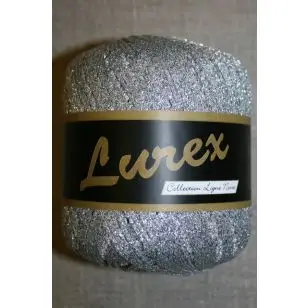 Lurex glimmer-garn, sølv - P:2½-4 - Garn med glimmer/lurex & palietter