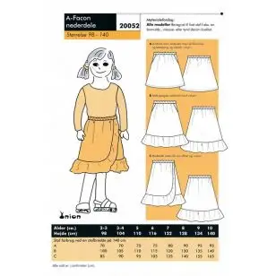 Onion 20052 -A-Facon nederdel - Snitmønstre Onion til børn