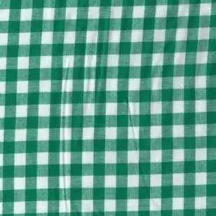 Køkkentern hvid - grøn. - Ternet bomuld