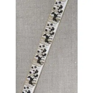 Bånd med træer - dyr i lysebrun - 