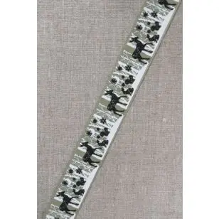 Bånd med træer - dyr i støvet grøn - Div. bånd