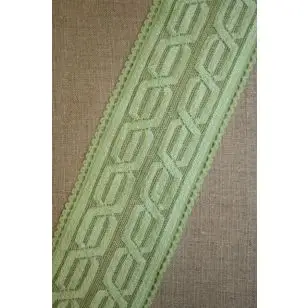 Blonde m/kabel-mønster lysegrøn - Blonder