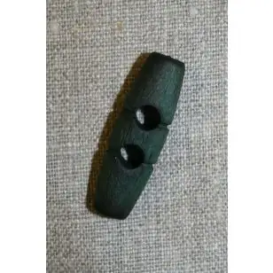 Aflang træknap/knebel 40 mm. flaskegrøn - Træ- og Horn-knapper