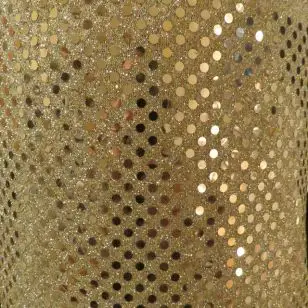 Paillet stof i guld - Lame / Pailletstof