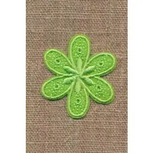 Motiv med blomst i lime - Strygemærker og Motiver