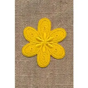 Motiv med blomst i gul - Blomster, stjerner og sløjfer