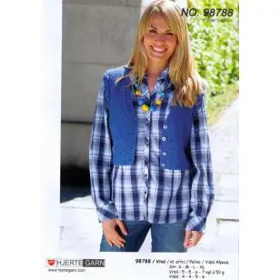 98788 Vest m/snoninger - Pind 3-3½