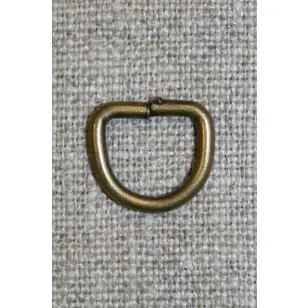 D-ring gl.messing, 10 mm. - Småting og Sytilbehør