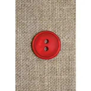 Rød 2-huls knap 13 mm. - Knapper Rød/lyserød/lilla